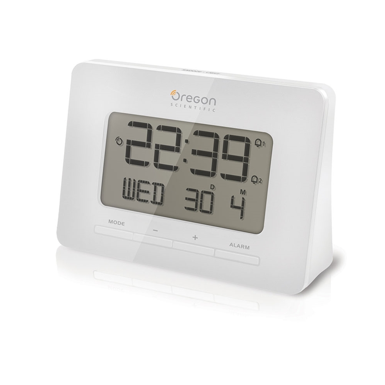 Oregon Scientific Store - Oregon Scientific RM938-WH Atomic Digital Alarm  Clock with Dual Alarm - White