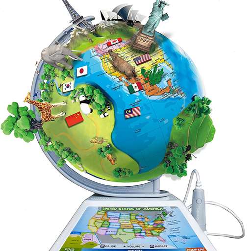 Oregon Scientific SG268R Smart Globe Adventure AR World Geography Educational Games For Kids - Learning Toy