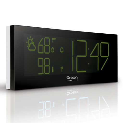 Oregon Scientific Large Wall Clock with Thermometer
